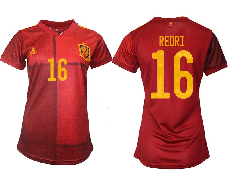 Cheap Women 2021-2022 Club Spain home aaa version red 16 Soccer Jerseys